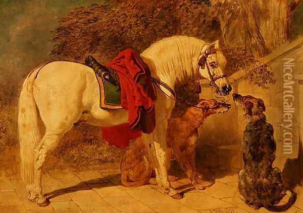 The Squire's Pets Oil Painting - John Frederick Herring Snr
