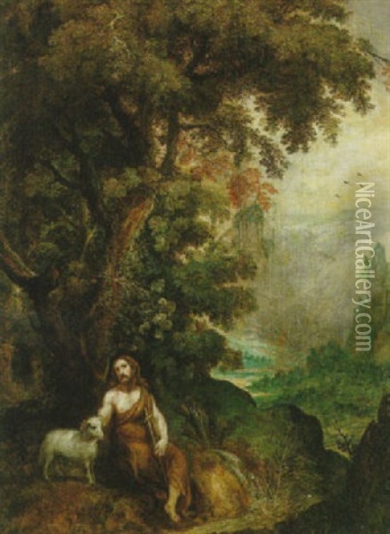 Jesus Som Den Gode Herden Oil Painting - Pieter Schenck