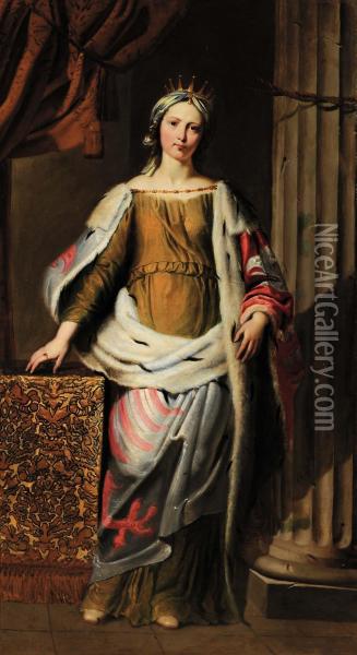 Allegoria Della Regalita' Oil Painting - Giovanni Bernardo Carbone