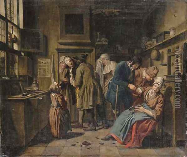 A doctor's surgery Oil Painting - Jan Jozef, the Younger Horemans