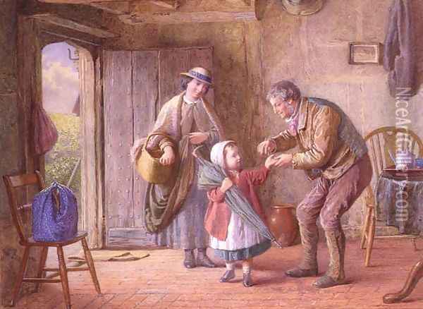 A Penny For Yourself Oil Painting - James Clarke Waite