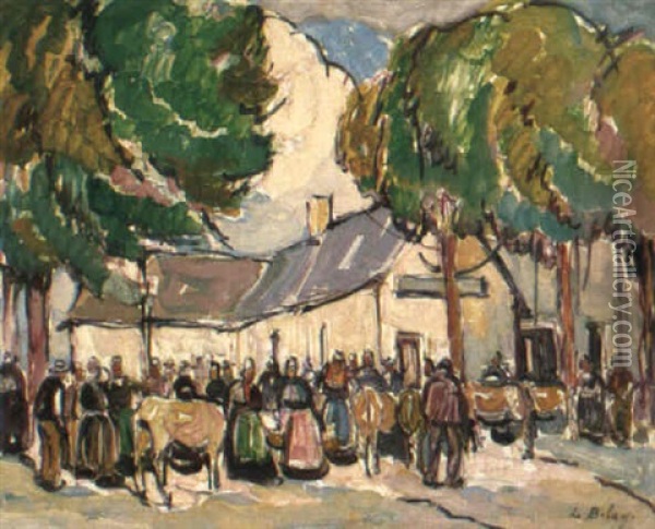 Le Marche Oil Painting - Pierre De Belay