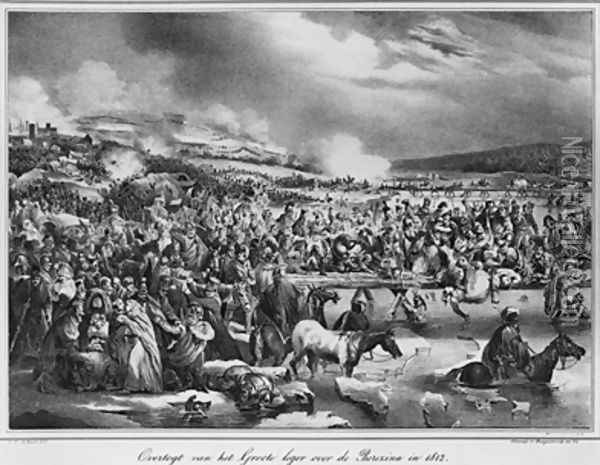 Crossing the Berezina on November 1812 Oil Painting - Carel Christian Anthony Last
