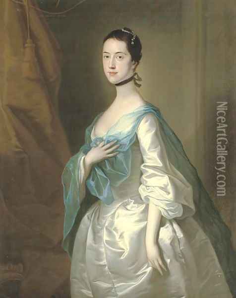 Portrait of a lady 3 Oil Painting - Josepf Wright Of Derby