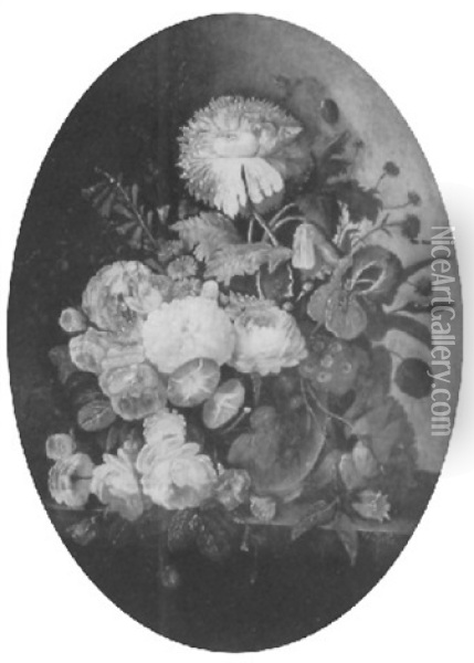 Blumenstilleben Auf Einem Tisch Oil Painting - Hendrik Jan Hein