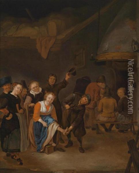 The Foot Operation Oil Painting - Gerrit Lundens