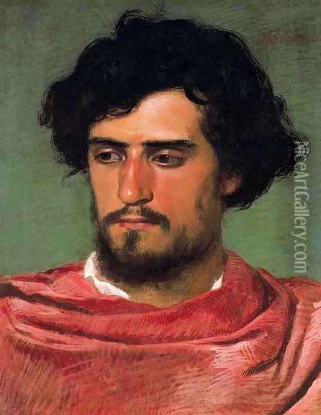 Portrait of a young Roman Oil Painting - Arnold Bocklin