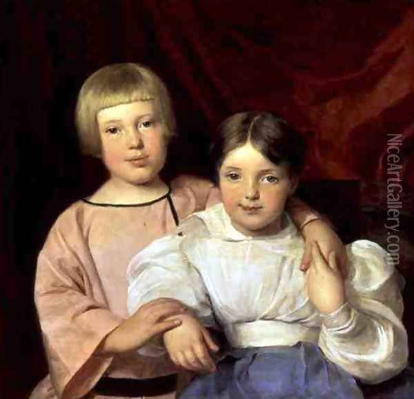 Children, 1834 Oil Painting - Ferdinand Georg Waldmuller