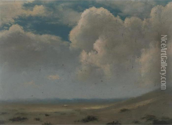 Dunes And Clouds Oil Painting - Albert Bierstadt