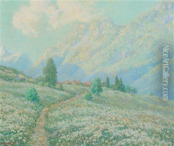 June Morning Oil Painting - William Henry Singer