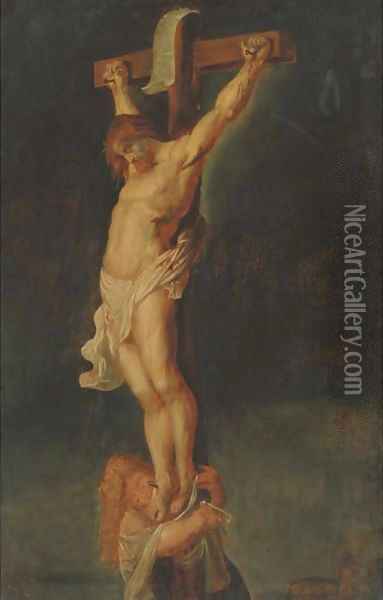 Christ on the Cross with the Magdalen Oil Painting - Sir Peter Paul Rubens