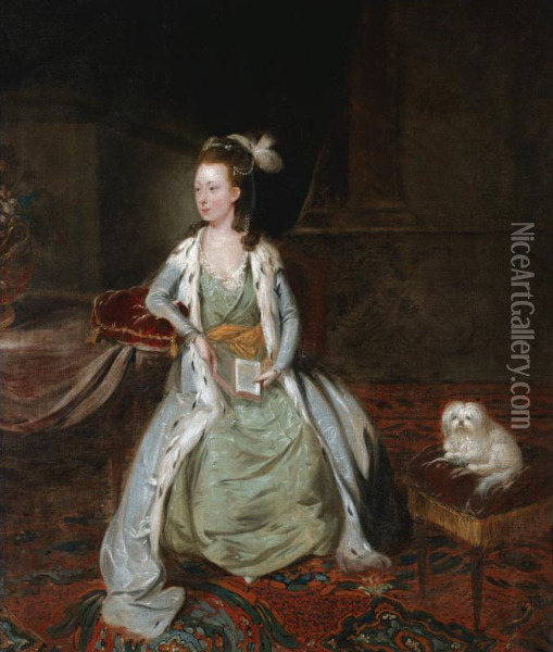 Portrait Of A Noblewoman Oil Painting - Richard Brompton