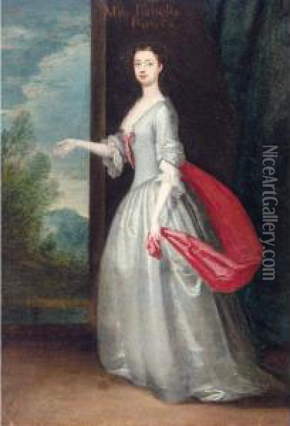 Portrait Of Miss Elizabeth Bowes Oil Painting - Thomas Bardwell