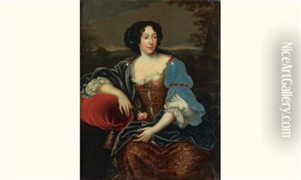 Portrait De Madame De Montespan Oil Painting - Pierre Mignard the Elder