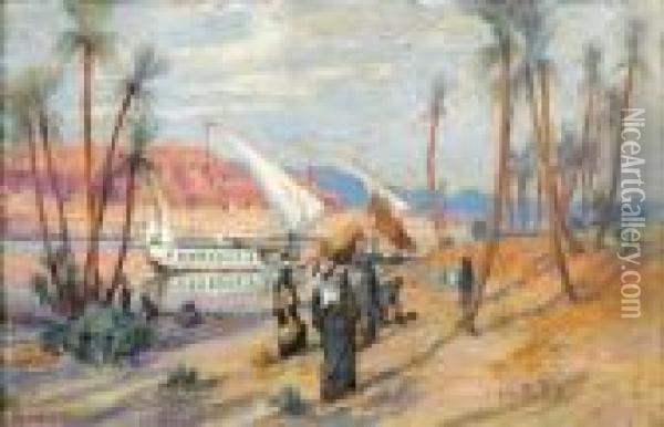 Felouques Sur Le Nil Oil Painting - Frederick Arthur Bridgman