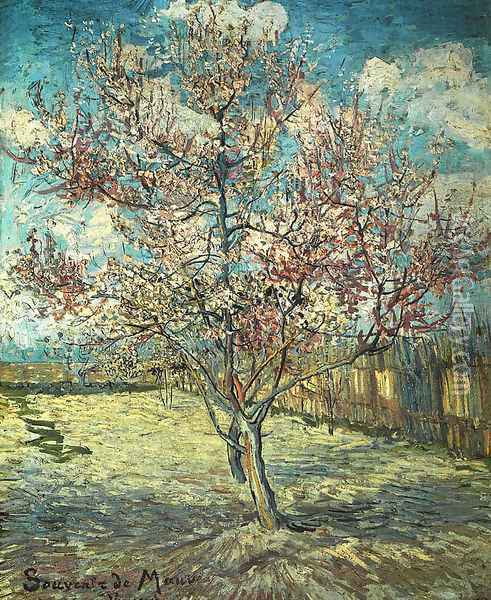Pink Peach Tree In Blossom (Reminiscence Of Mauve) Oil Painting - Vincent Van Gogh