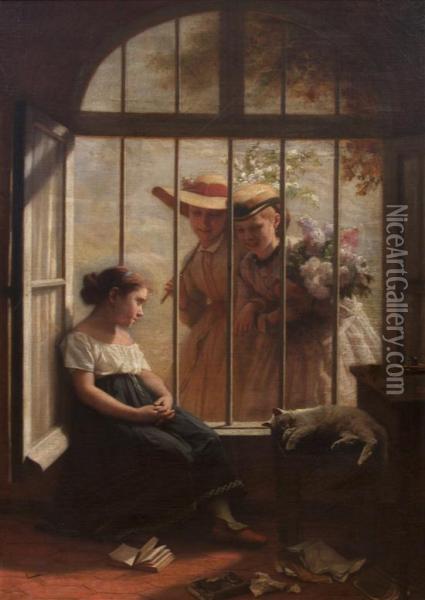 The Visitors Oil Painting - Jacques Eugene Feyen