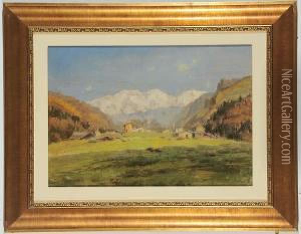 Dintorni Ditorre Pellice Oil Painting - Enrico Rossi