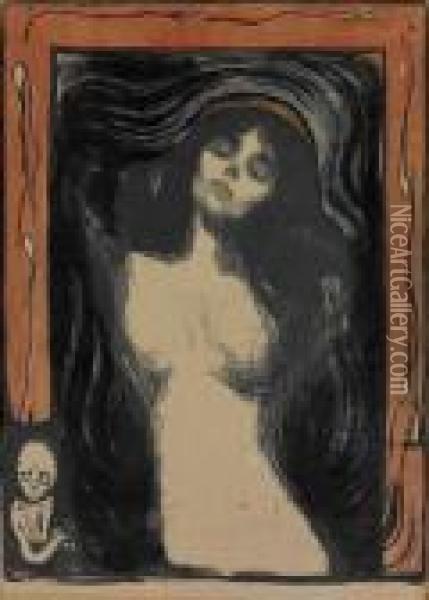 Madonna, Woman Making Love 1895/1902 Oil Painting - Edvard Munch