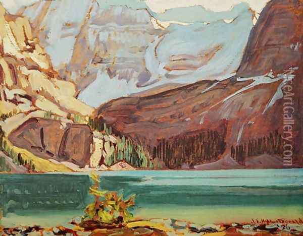 Lake O'Hara Rocky Mountains 1926 Oil Painting - James Edward Hervey MacDonald