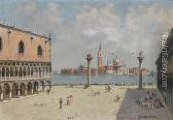 La Piazzetta, Venezia Oil Painting - Antonietta Brandeis