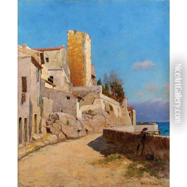 The Old Towers, Antibes Oil Painting - William Lamb Picknell