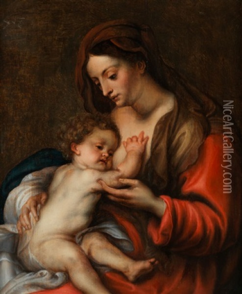 Maria Mit Dem Kind Oil Painting - Anthony Van Dyck