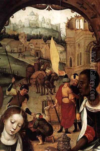 Adoration of the Magi (detail) Oil Painting - Flemish Unknown Masters