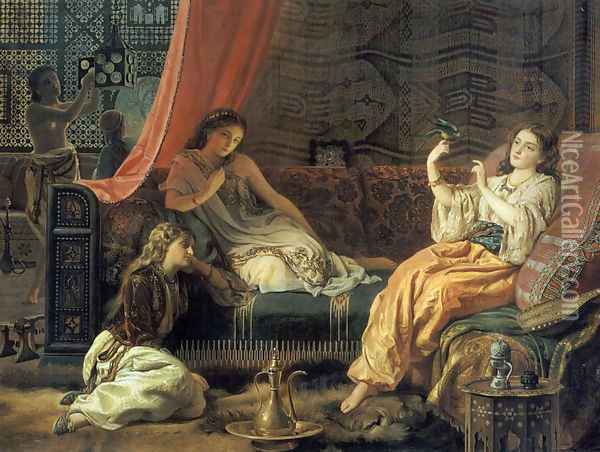 The Harem Oil Painting - Francis John Wyburd