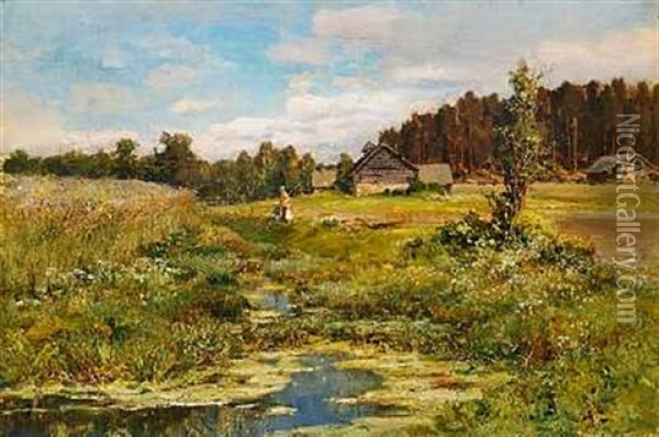 Efter Regn Oil Painting - Yuliy Yulevich (Julius) Klever