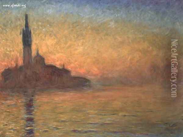Tramonto a Venezia Oil Painting - Claude Oscar Monet