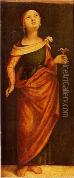 Sainte Lucie Oil Painting - Bernardino di Bosio Zaganelli