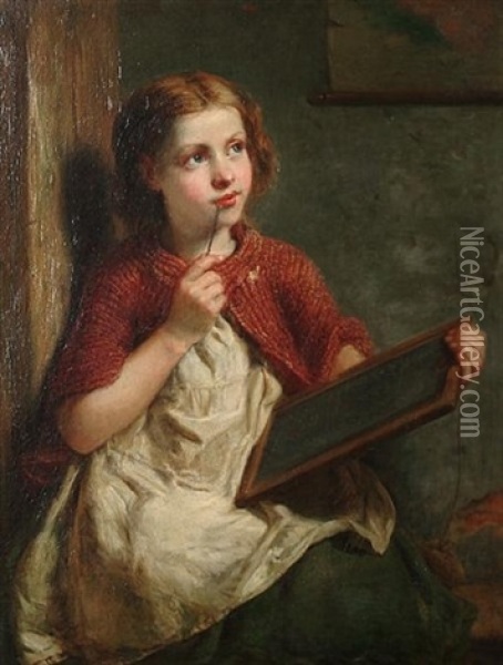 The Young Scholar Oil Painting - John Thomas Peele