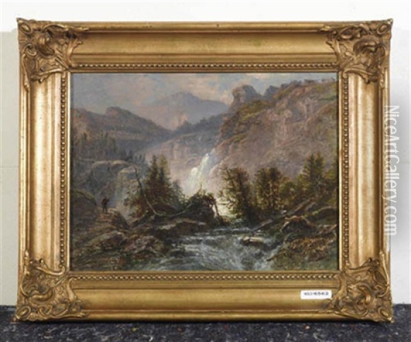 Berglandschaft Oil Painting - Johann Heinrich Metzger