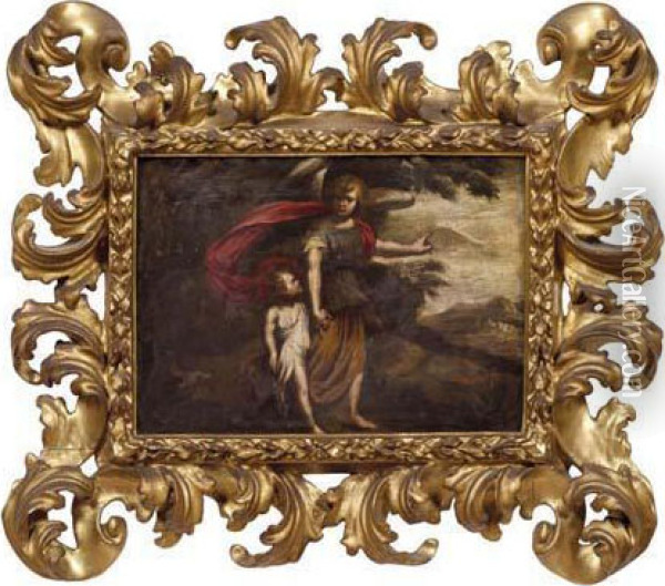Tobiolo E L'angelo Oil Painting - Giovanni Andrea Donducci (see MASTELLETTA)