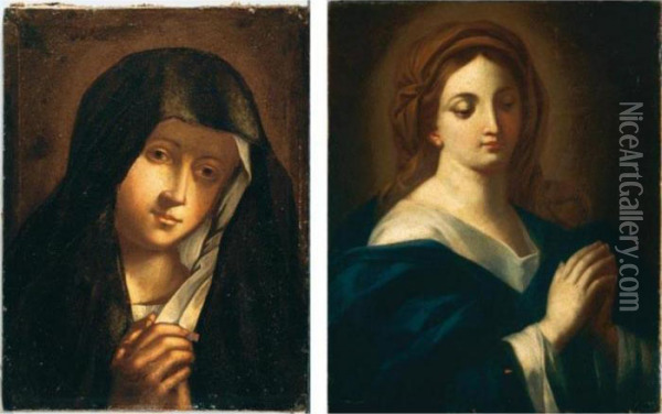 Due Madonne Oil Painting - Giovanni Battista Salvi