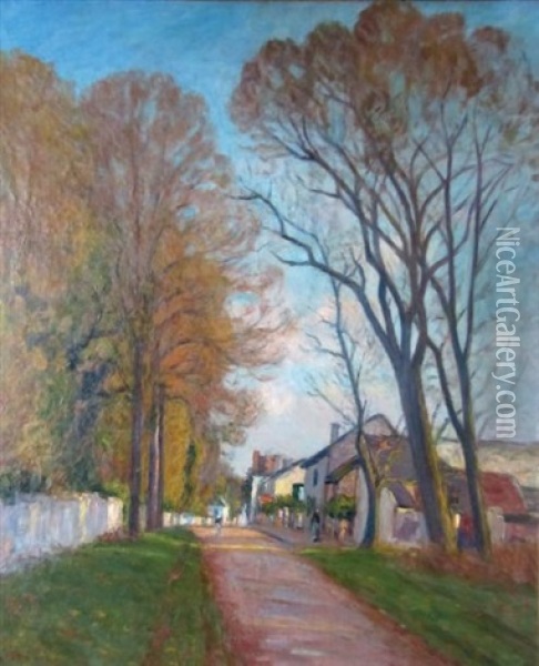 Rue De Village Oil Painting - Louis Le Bail