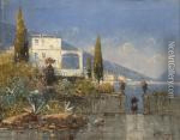 Mediterran Taj Oil Painting - Hans Johann Wagner