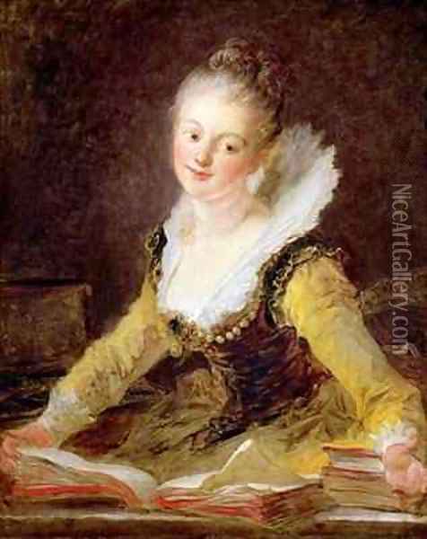 The Study or The Song Oil Painting - Jean-Honore Fragonard