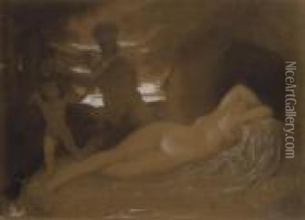 Jupiter Et Antiope Oil Painting - Jean Auguste Dominique Ingres