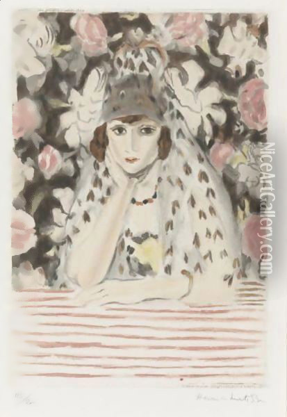 Espagnole A La Mantille Oil Painting - Henri Matisse
