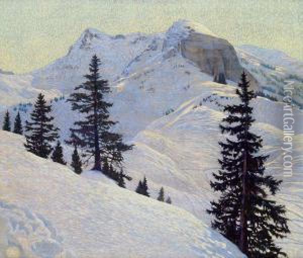 Winterlandschaft Oil Painting - Max Von Esterle