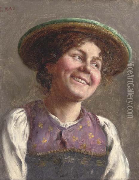 The Merry Maid Oil Painting - Emil Rau