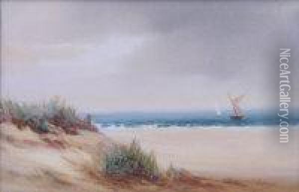 The Coast From The Sand Dunes Oil Painting - John Shapland