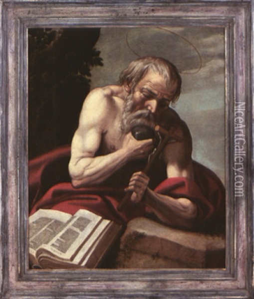 Saint Jerome Oil Painting - Eugenio Cajes