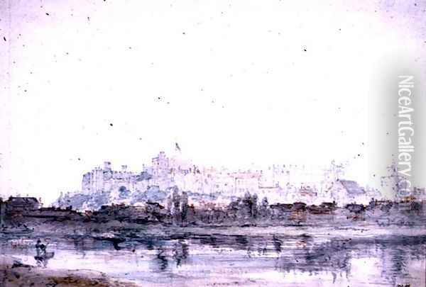 Windsor Castle from the River 2 Oil Painting - John Constable