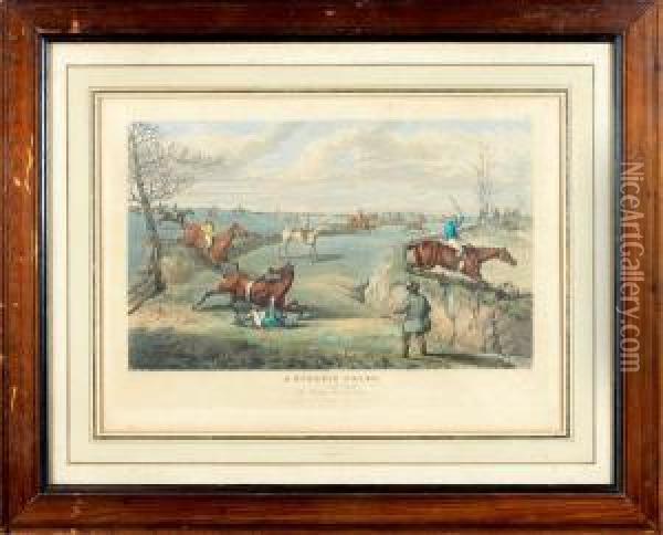 A Steeple Chase Oil Painting - Henry Thomas Alken