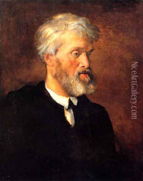 Portrait Of Thomas Carlyle Oil Painting - George Frederick Watts