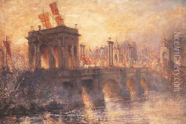 Princes Bridge Oil Painting - Frederick McCubbin