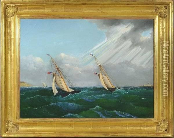Buttersworth, Sailing, Boston, O/c Oil Painting - James Buttersworth